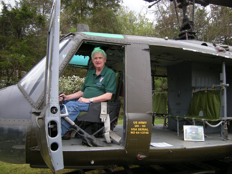 Image 067.JPG - Bob Robb in the Huey helicopter (Bob Robb photo)
